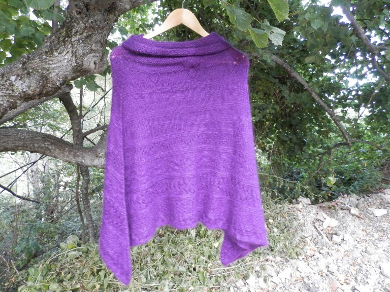 poncho mohair et soie