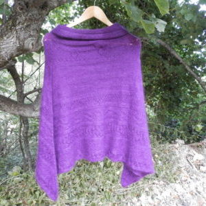poncho mohair et soie