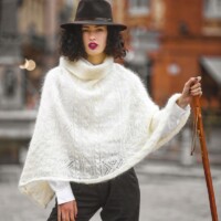 Poncho mohair